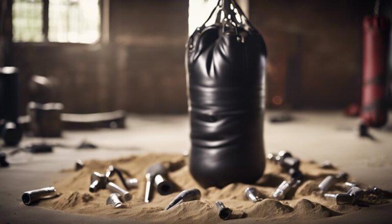 weighting a punch bag